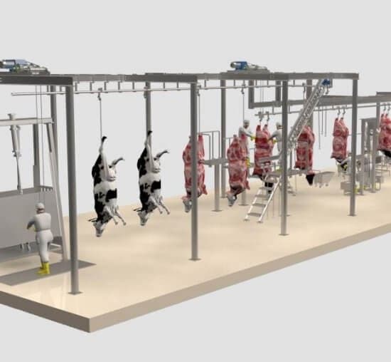 Galvanized steel Standard Slaughterhouse Systems — slaughterhouse processing lines