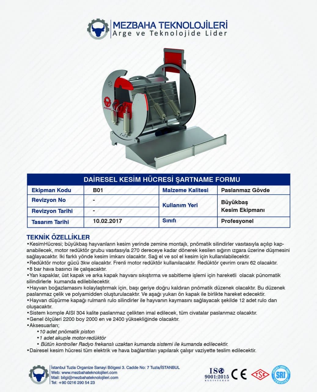 2018 Mezbaha Sistemleri Katalog — Page 7 / 155