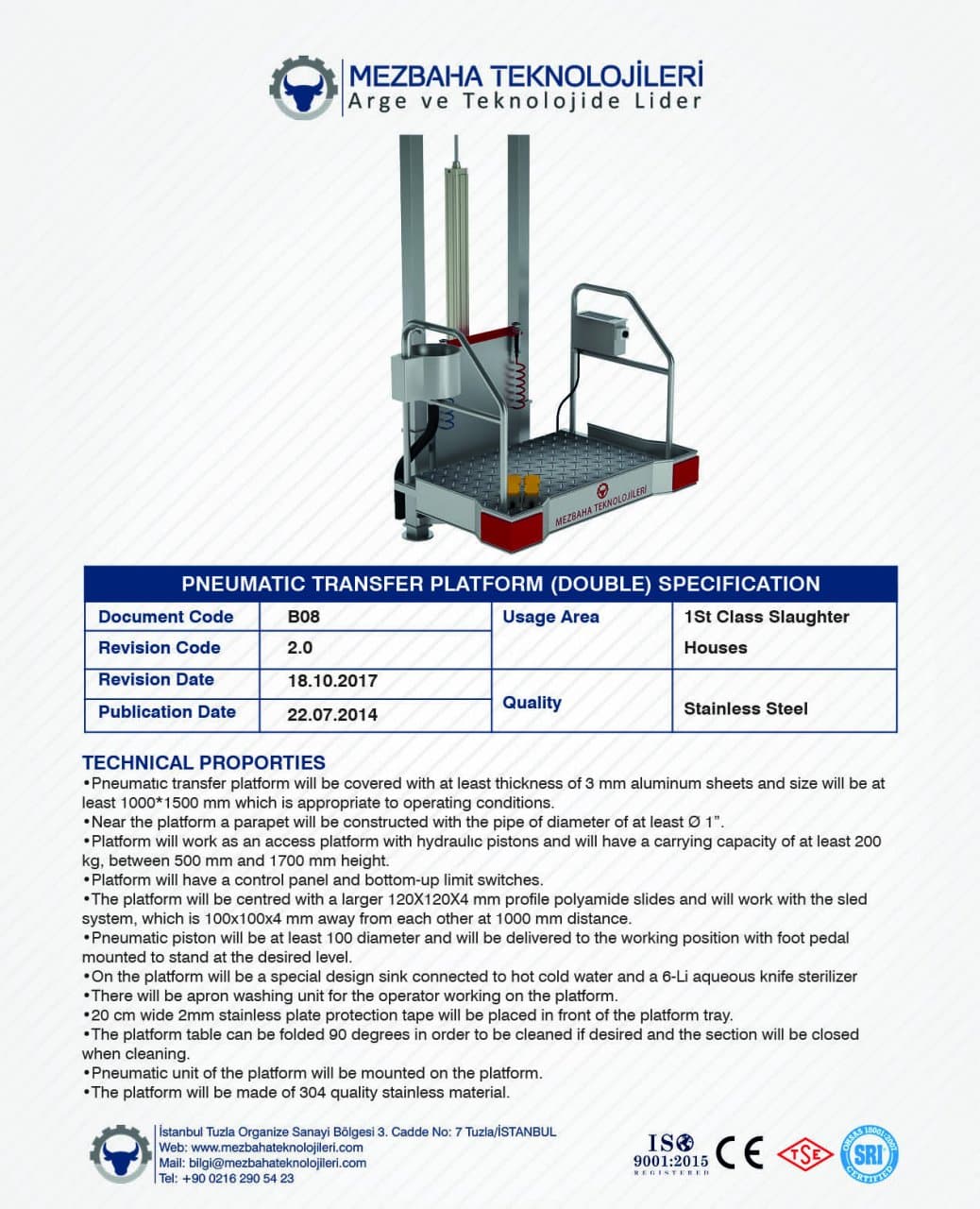 2018 Mezbaha Sistemleri Katalog — Page 24 / 155