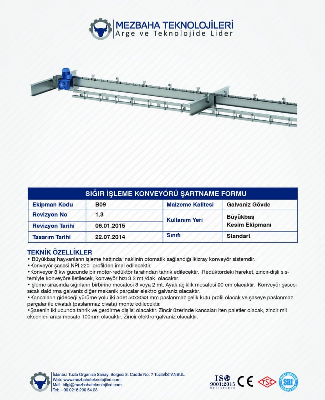 2018 Mezbaha Sistemleri Katalog — Page 25 / 155