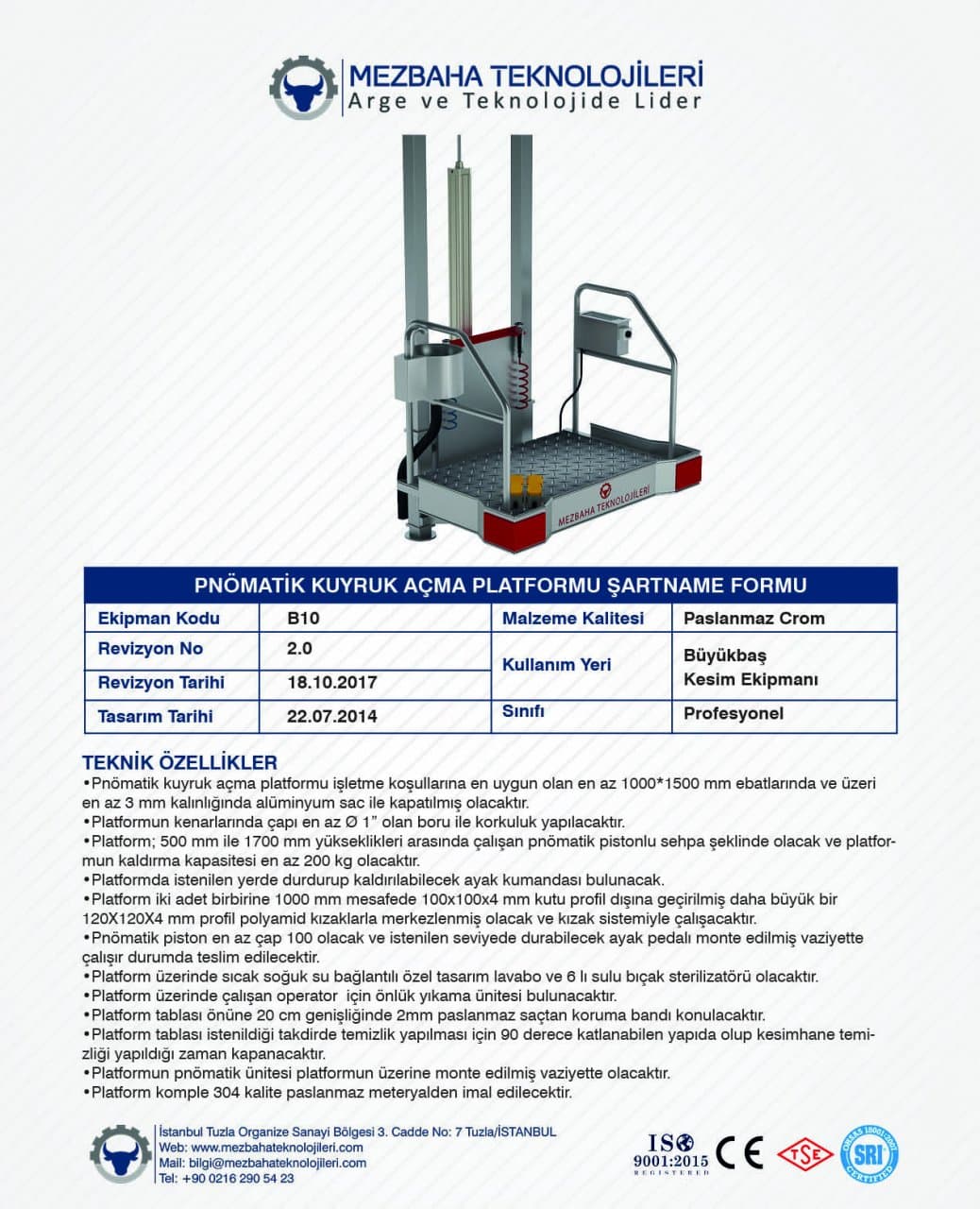 2018 Mezbaha Sistemleri Katalog — Page 27 / 155