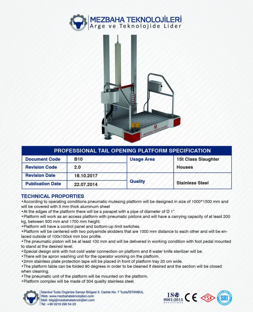 2018 Mezbaha Sistemleri Katalog — Page 28 / 155