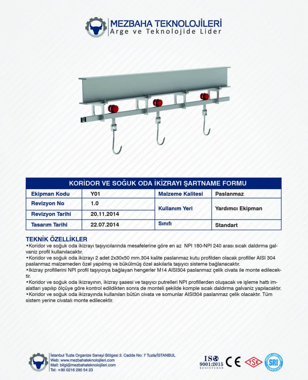 2018 Mezbaha Sistemleri Katalog — Page 113 / 155