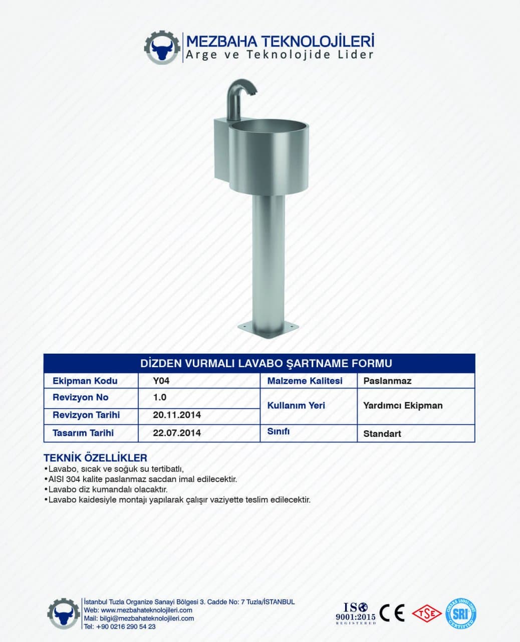 2018 Mezbaha Sistemleri Katalog — Page 115 / 155