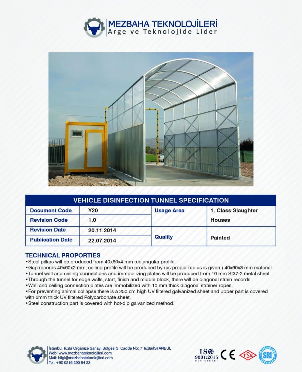 2018 Mezbaha Sistemleri Katalog — Page 136 / 155