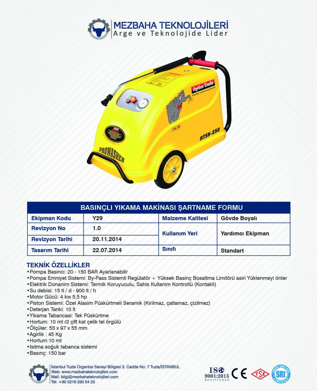 2018 Mezbaha Sistemleri Katalog — Page 139 / 155