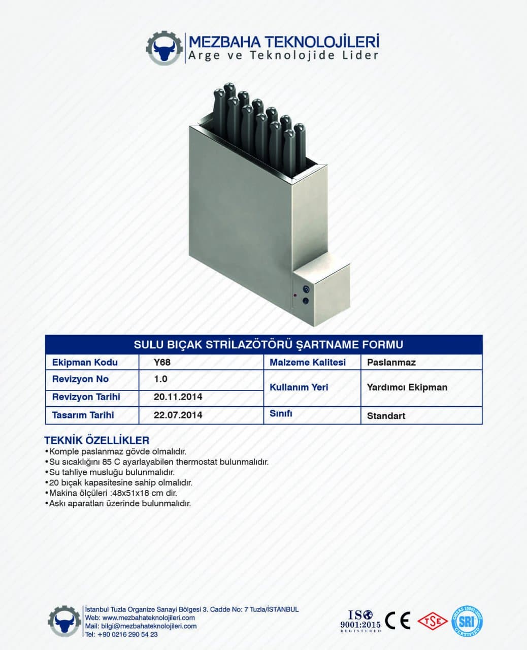 2018 Mezbaha Sistemleri Katalog — Page 147 / 155