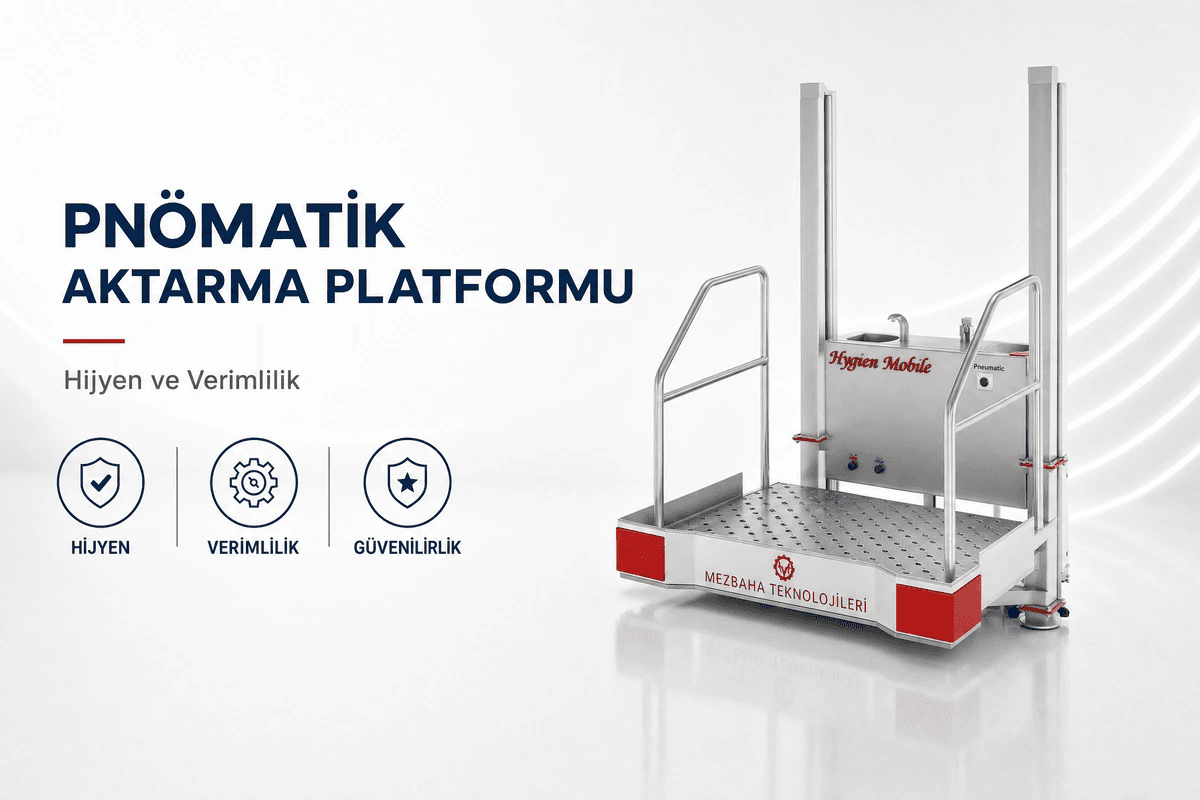 Stainless steel Pneumatic Transferring Platform — cattle slaughter lines