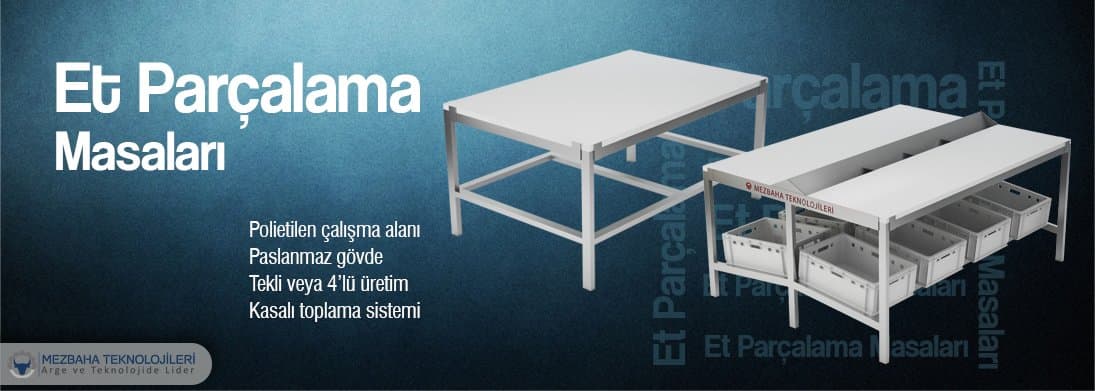 Stainless steel Meat Cutting Table — cattle slaughter lines