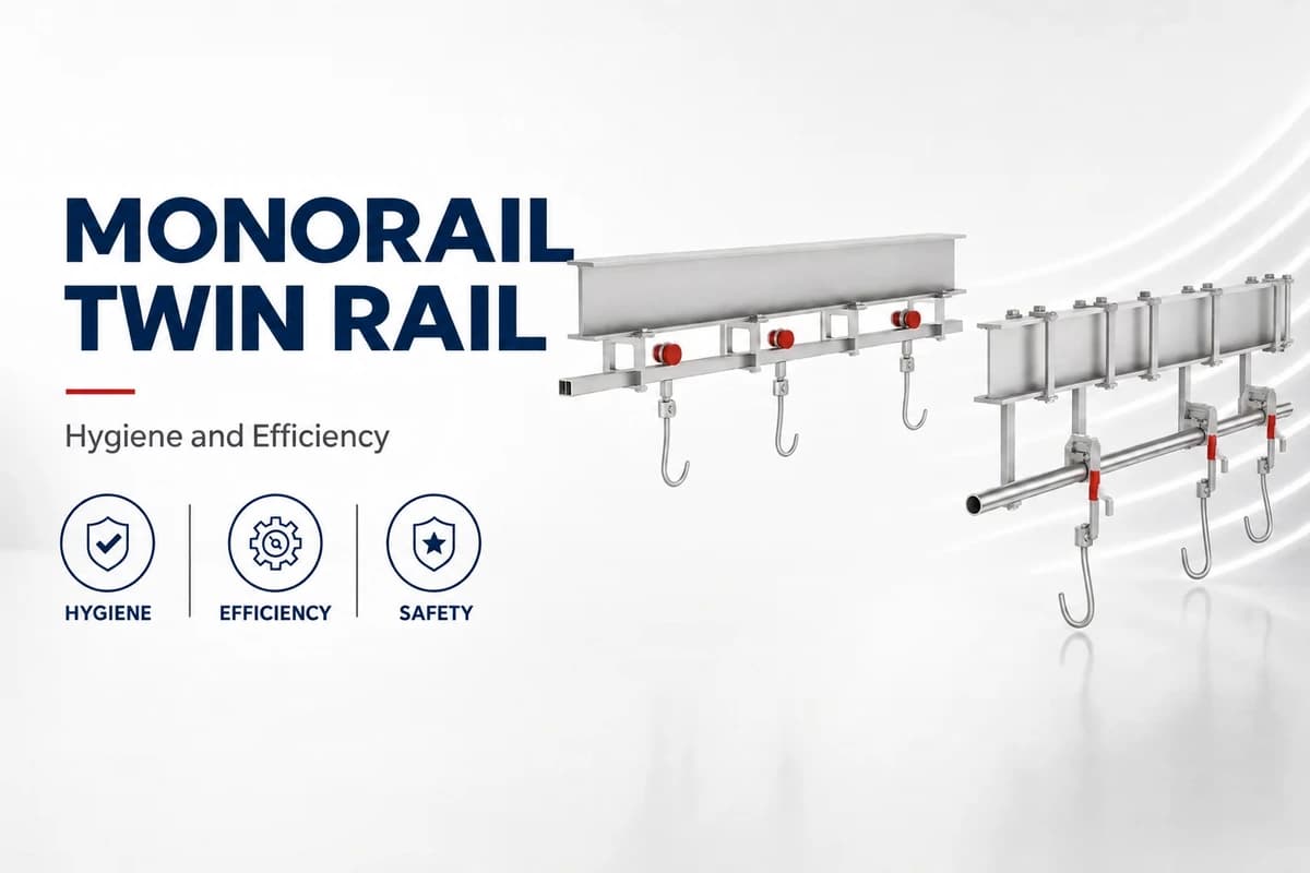 Monorail and Twin Rail Systems — cattle slaughter lines