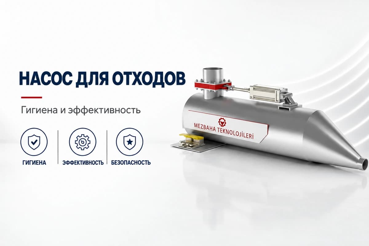 Пневматический Насос для отходов из субпродуктов — линии убоя крупного рогатого скота