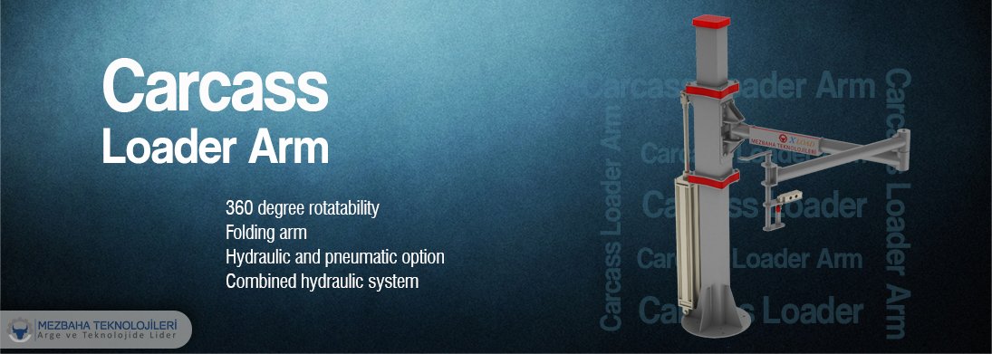 slaughtering equipment carcass loading arm