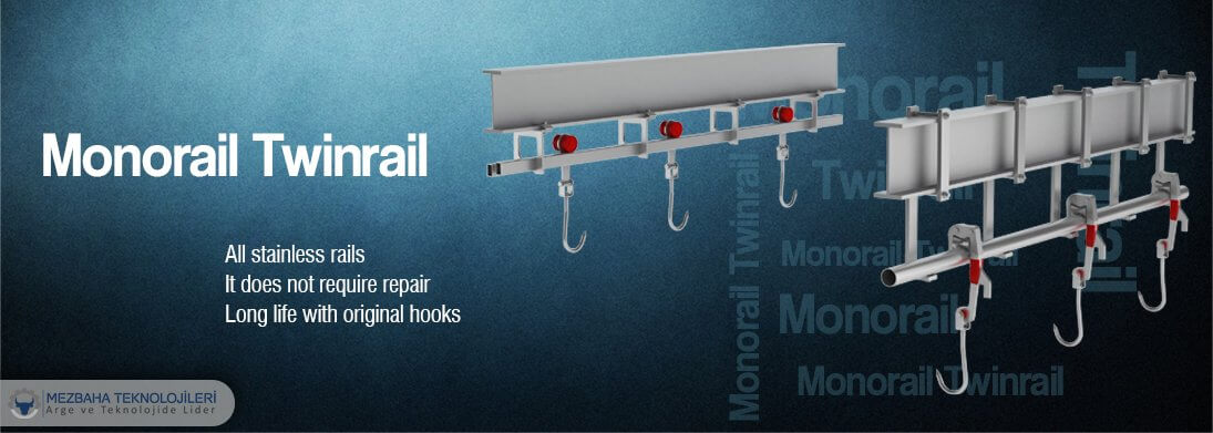 slaughterhouse equipment monorail twinrail